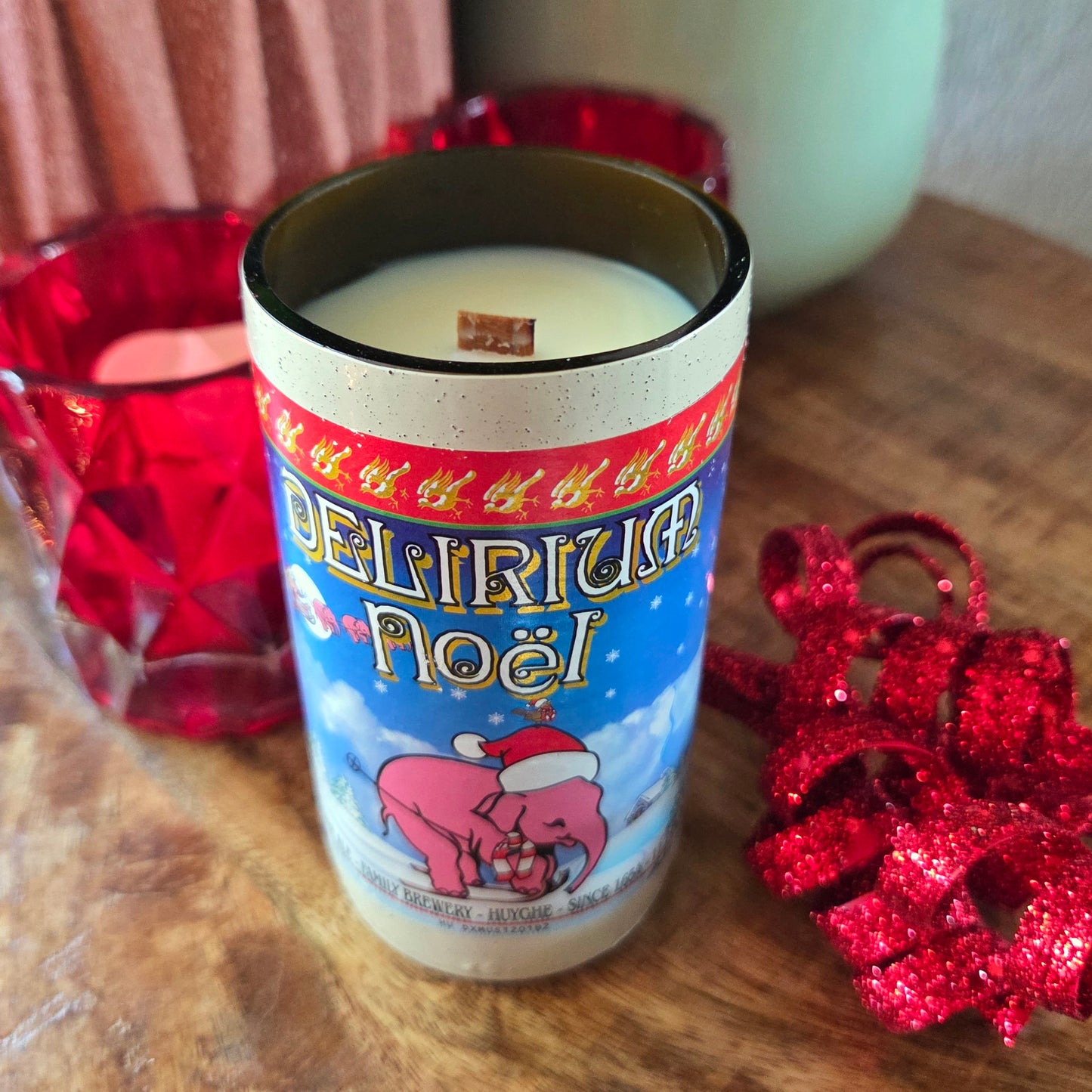 Festive Beer Bottle Candle | Mulled Wine Scent