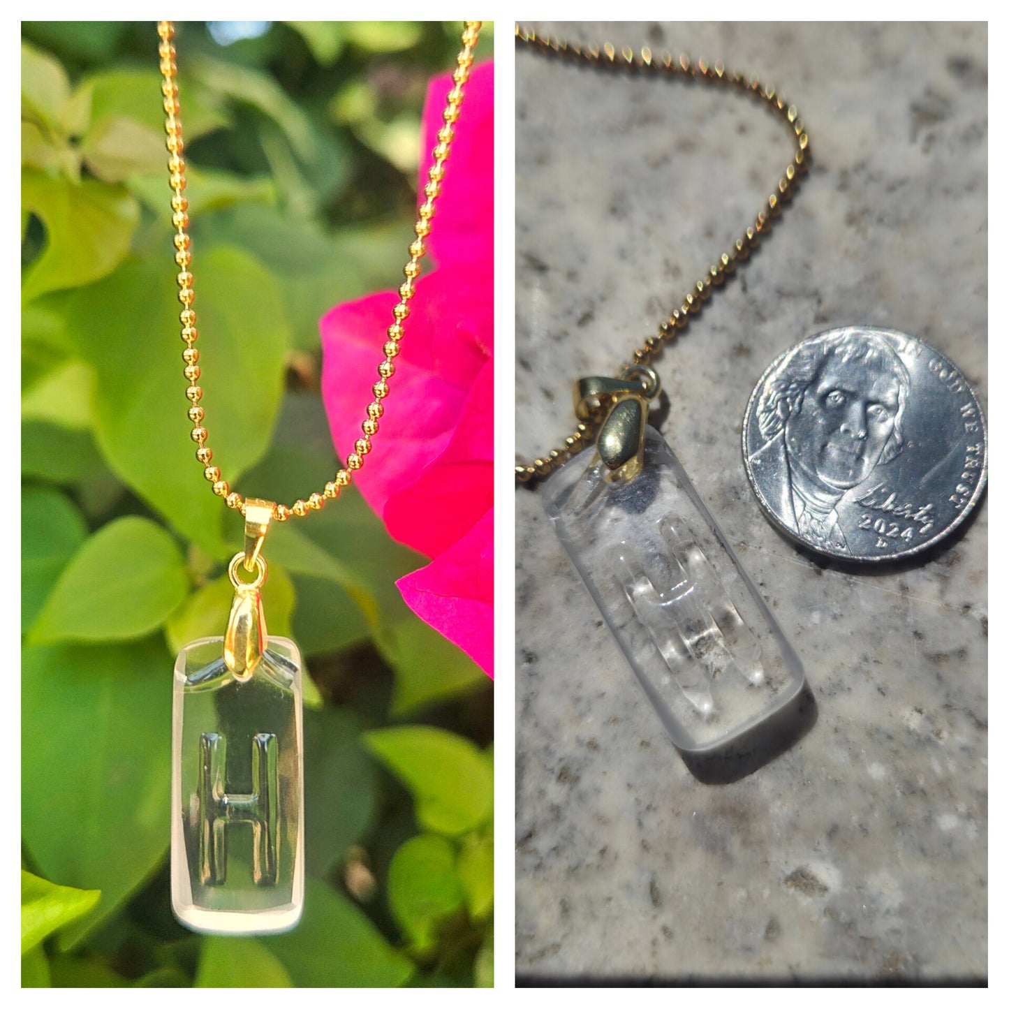 Initial Necklaces | Reclaimed Glass Bottles | Various Styles