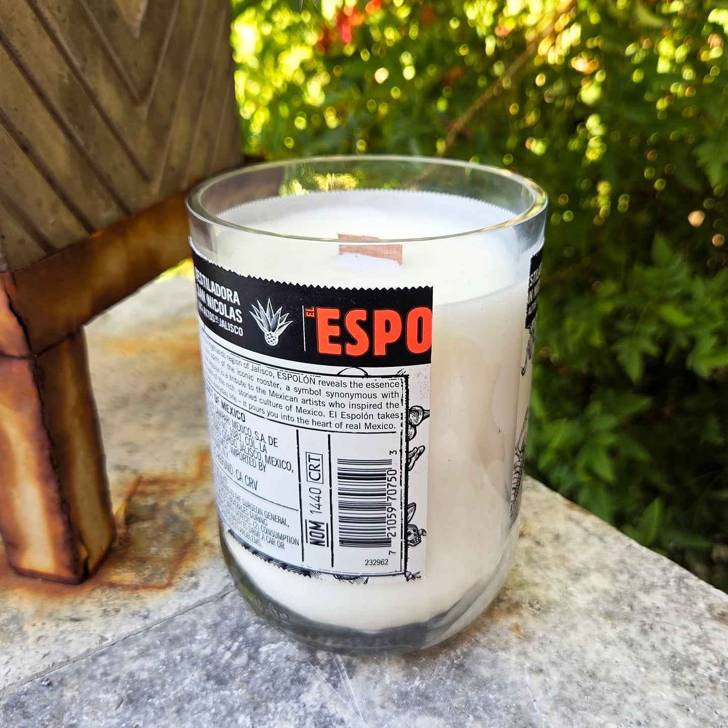 Upcycled Liquor Bottle Candle | Recycled Tequila Bottle | Caramel Apple Scent