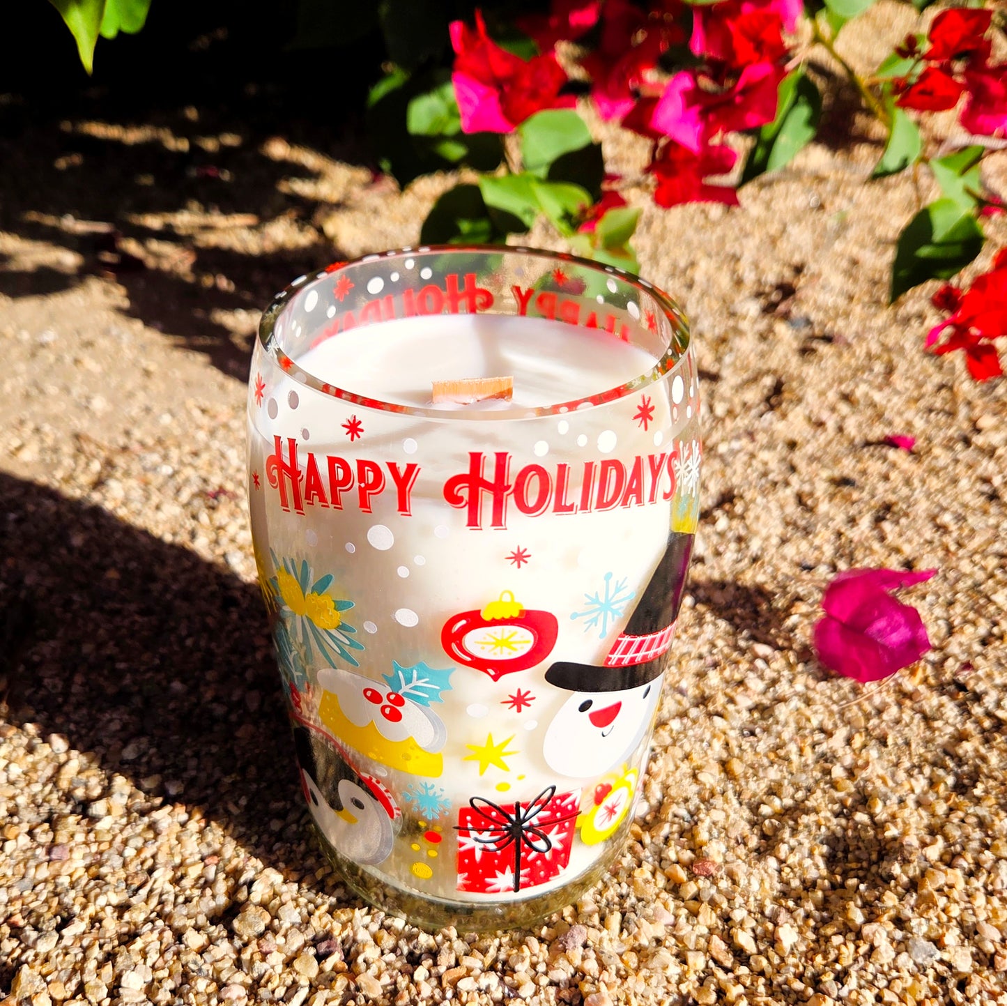 Holiday Wine Bottle Candle |Perfect Gift | Fir Tree Scent