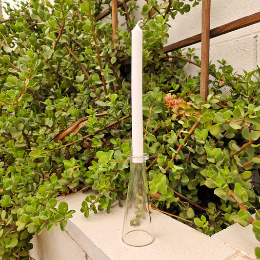 Glass Candlestick Holder | Tequila Bottle
