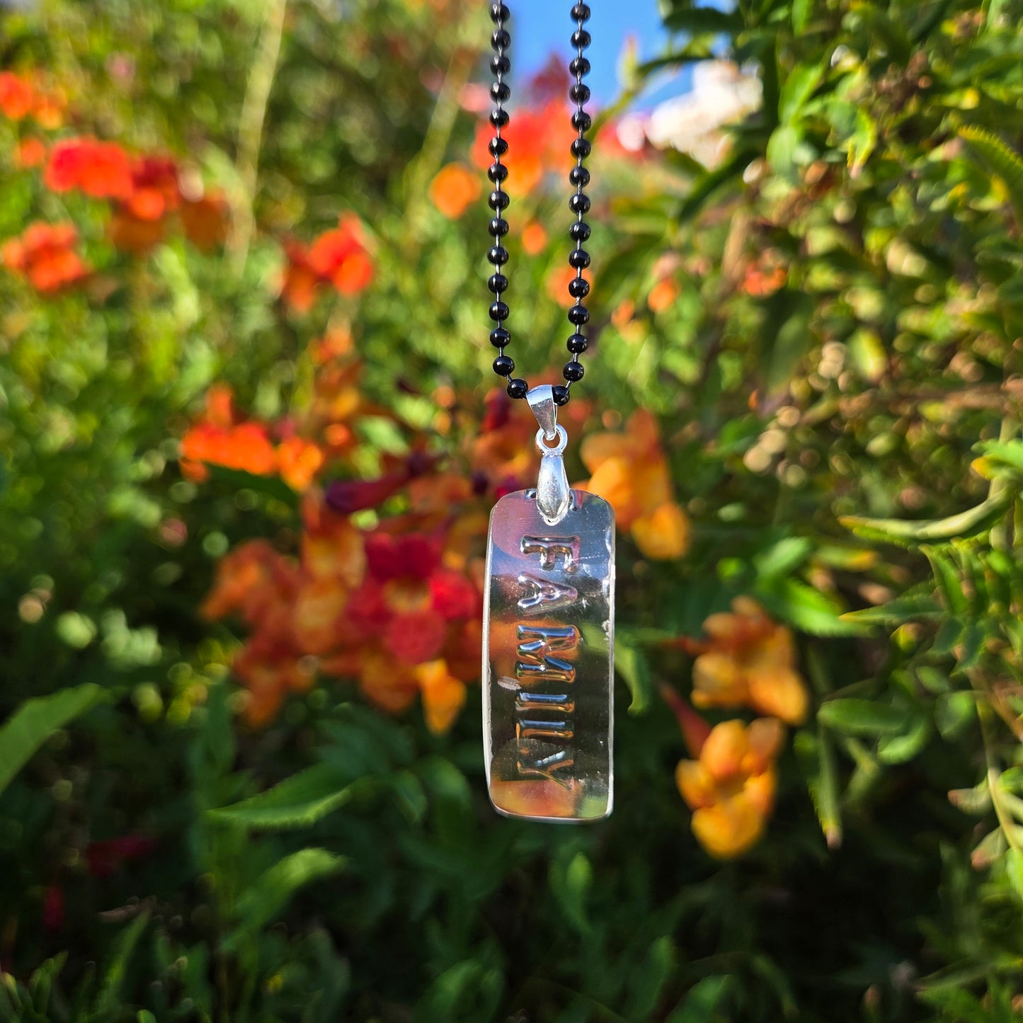 Family Glass Necklace | Reclaimed Wine Bottle Jewelry | Choose Your Chain